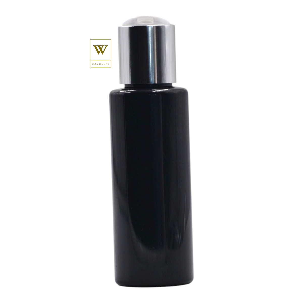 Black Packaging Bottle/White & Chrome Disc Top[100pc]