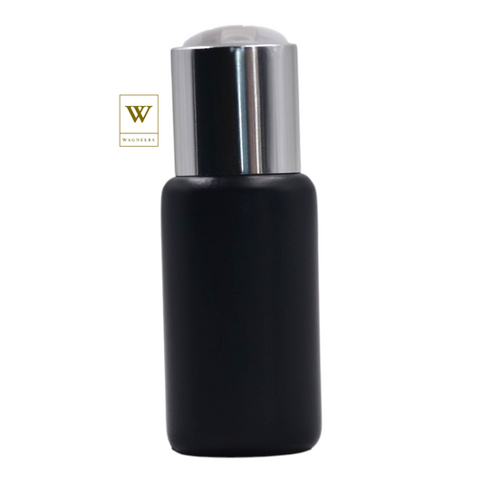 Black Packaging Bottle/White & Chrome Disc Top[100pc]
