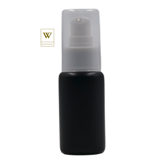 Black Plastic Packaging Bottle/White Serum Pump[100pc]