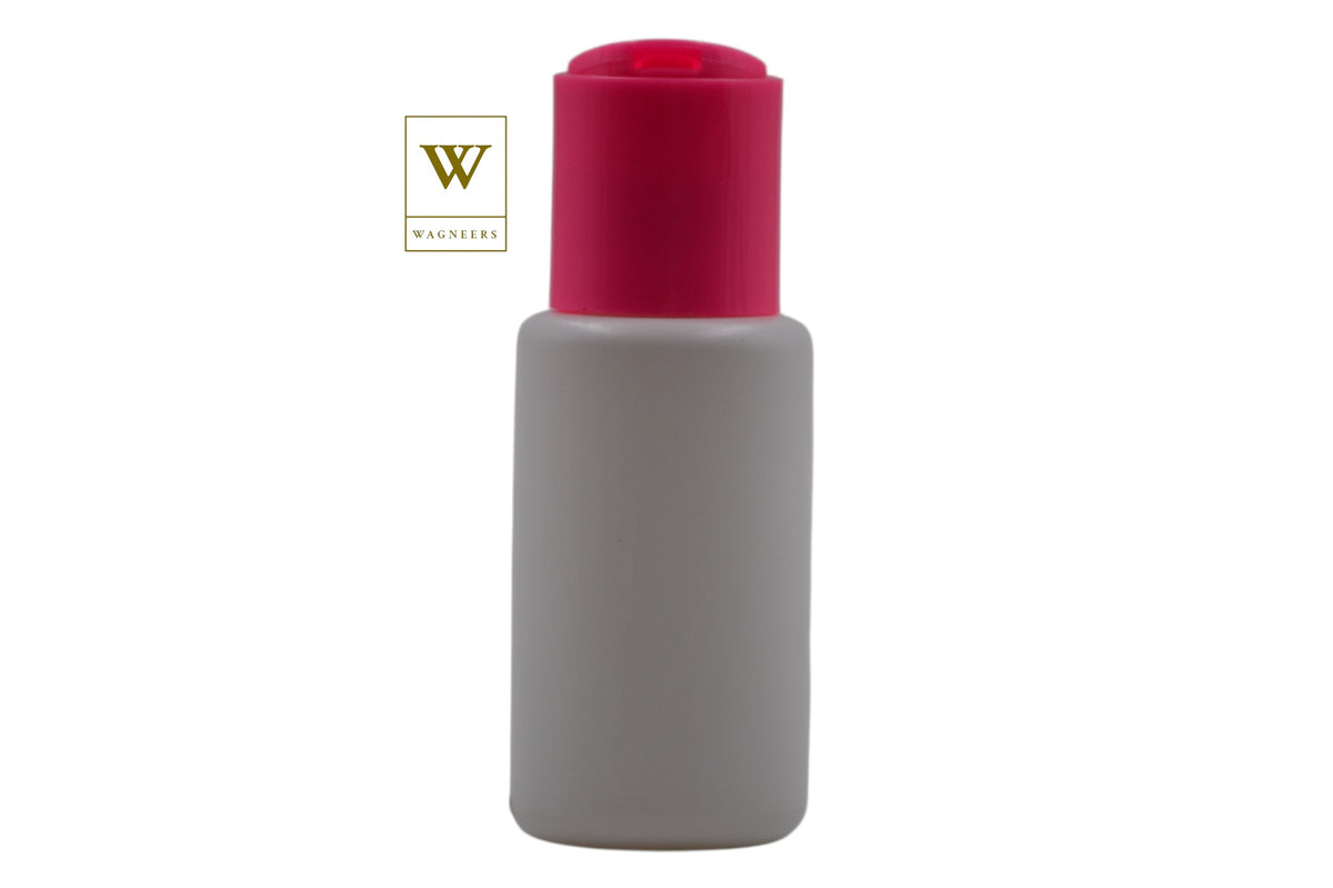 White Packaging Bottle/Pink Disc Top[100pc]