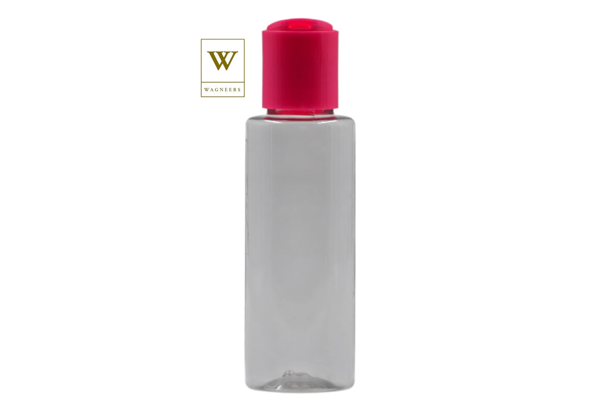 Clear Packaging Bottle /Pink Disc Top[100pc]