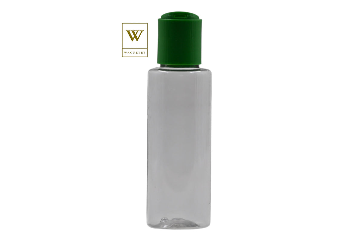 Clear Packaging Bottle /Green Disc Top[100pc]