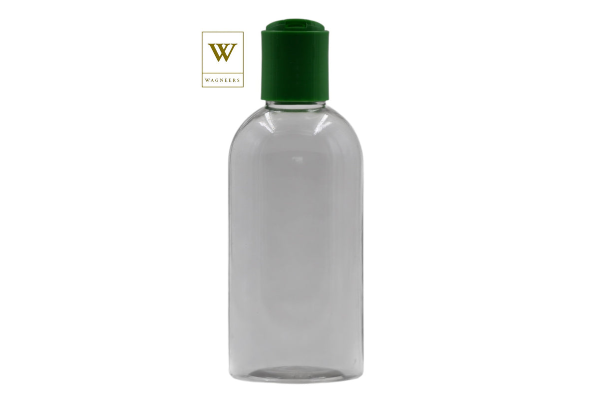 Clear Packaging Bottle /Green Disc Top[100pc]