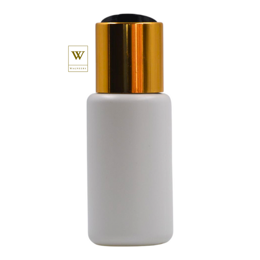 White Packaging Bottle/Black & Gold Disc Top[100pc]