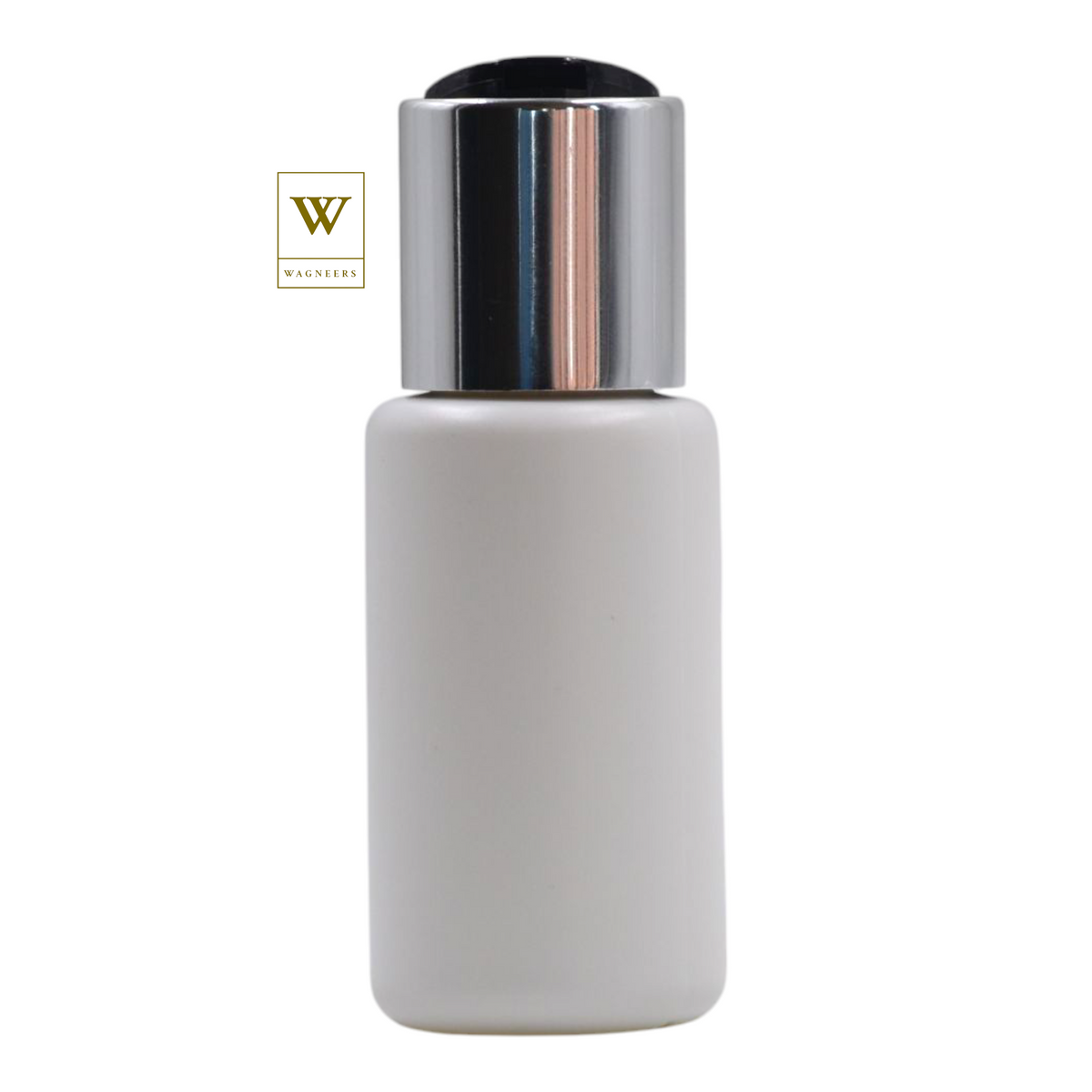 White Packaging Bottle/Black & Chrome Disc Top[100pc]