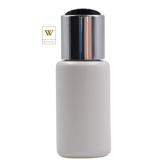 White Packaging Bottle/Black & Chrome Disc Top[100pc]