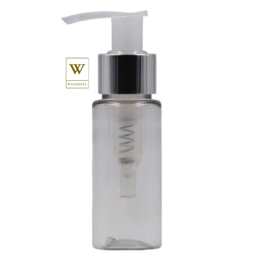 Clear Packaging Bottle/Natural & Chrome Lotion Pump[100pc]