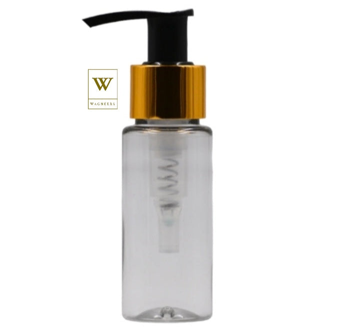 Clear Packaging Bottle/Black & Gold Lotion Pump[100pc]