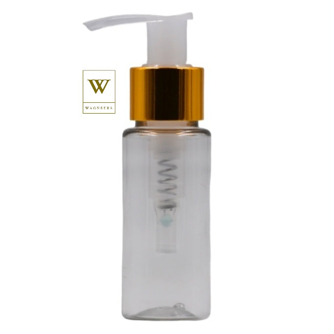 Clear Packaging Bottle/Natural & Gold Lotion Pump[100pc]