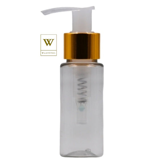 Clear Packaging Bottle/Natural & Gold Lotion Pump[100pc]