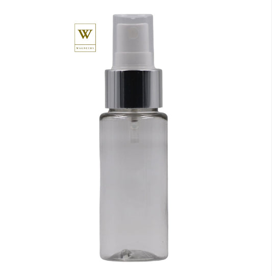Clear Packaging Bottle/White & Chrome Mist Spray [100pc]