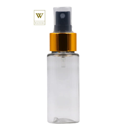 Clear Packaging Bottle/Black & Gold Mist Spray [100pc]