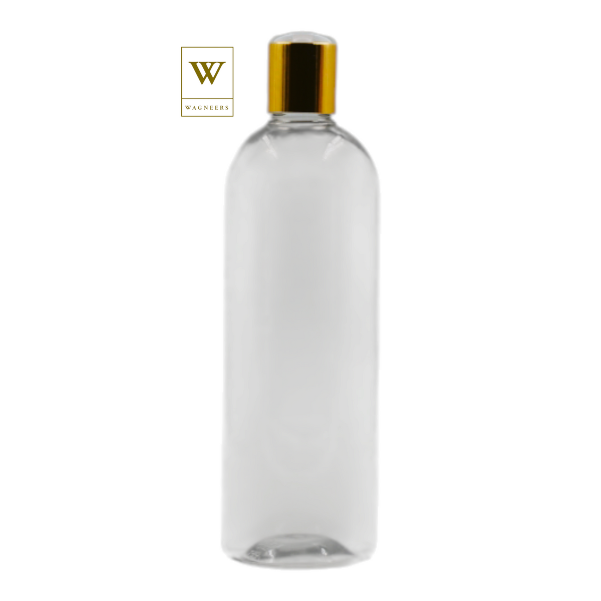 Clear Packaging Bottle/White & Gold Disc Top[100pc]