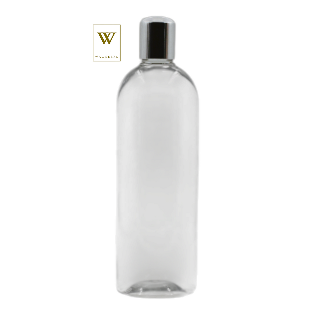 Clear Packaging Bottle/White & Chrome Disc Top[100pc]