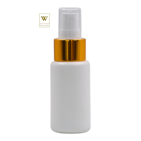 White Packaging Bottle/White & Gold Mist Spray [100pc]