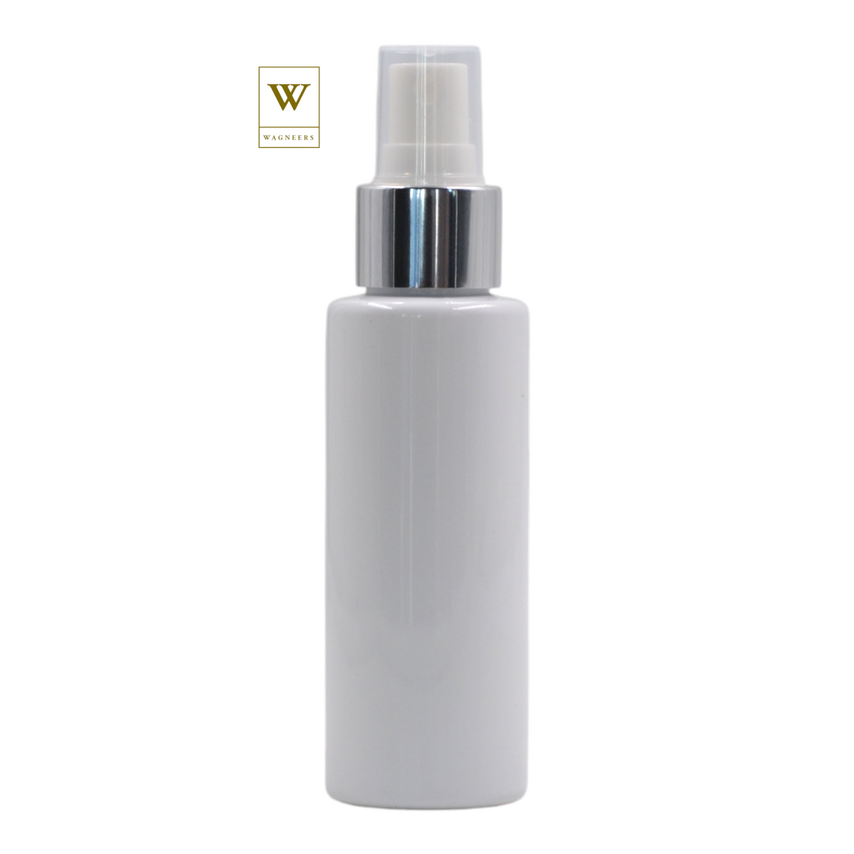 White Packaging Bottle/White & Chrome Mist Spray [100pc]
