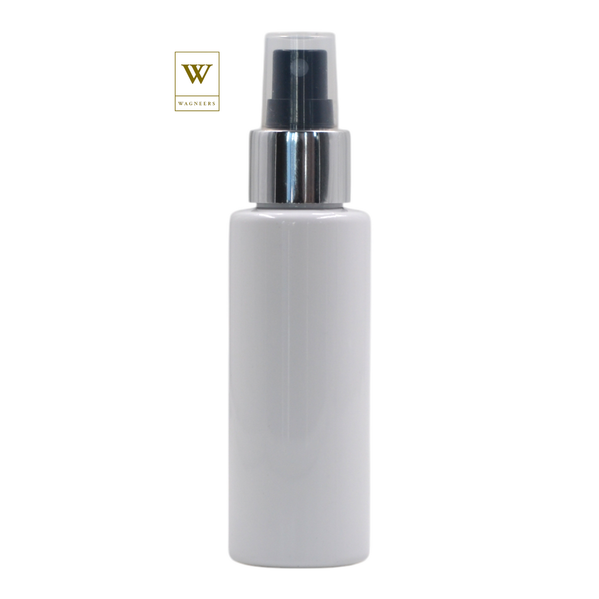 White Packaging Bottle/Black & Chrome Mist Spray [100pc]