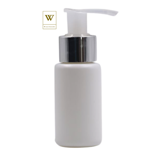 White Packaging Bottle/Natural & Chrome Lotion Pump[100pc]