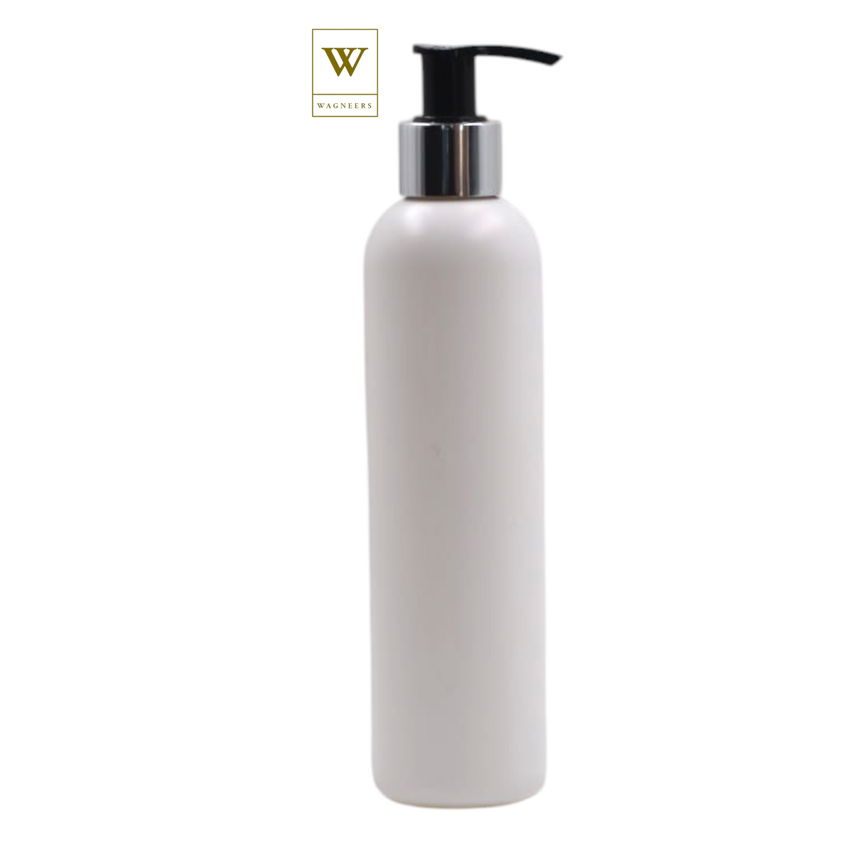 White Packaging Bottle/Black & Chrome Lotion Pump[100pc]