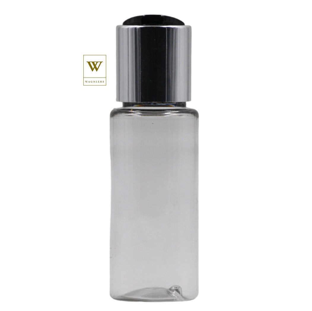 Clear Packaging Bottle/Black & Chrome Disc Top[100pc]