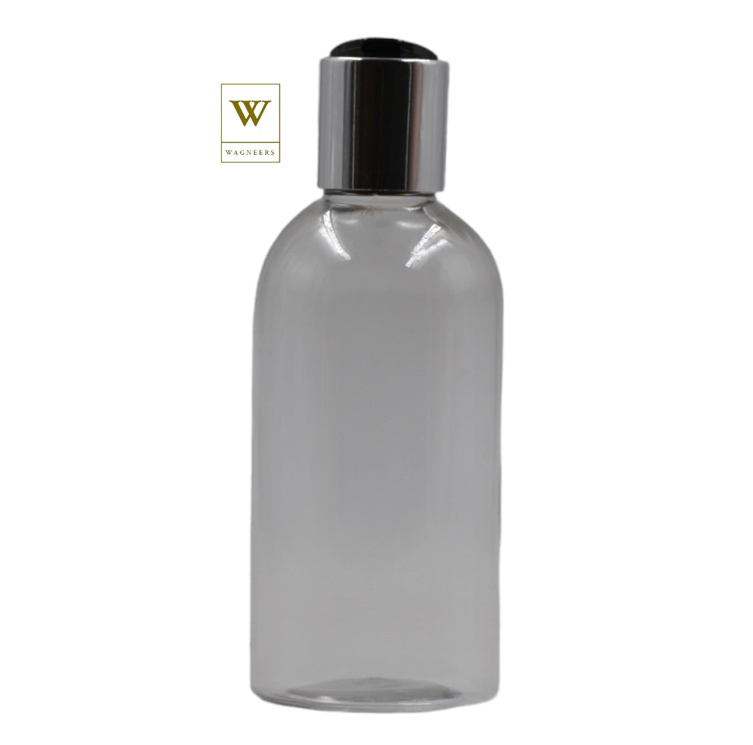 Clear Packaging Bottle/Black & Chrome Disc Top[100pc]